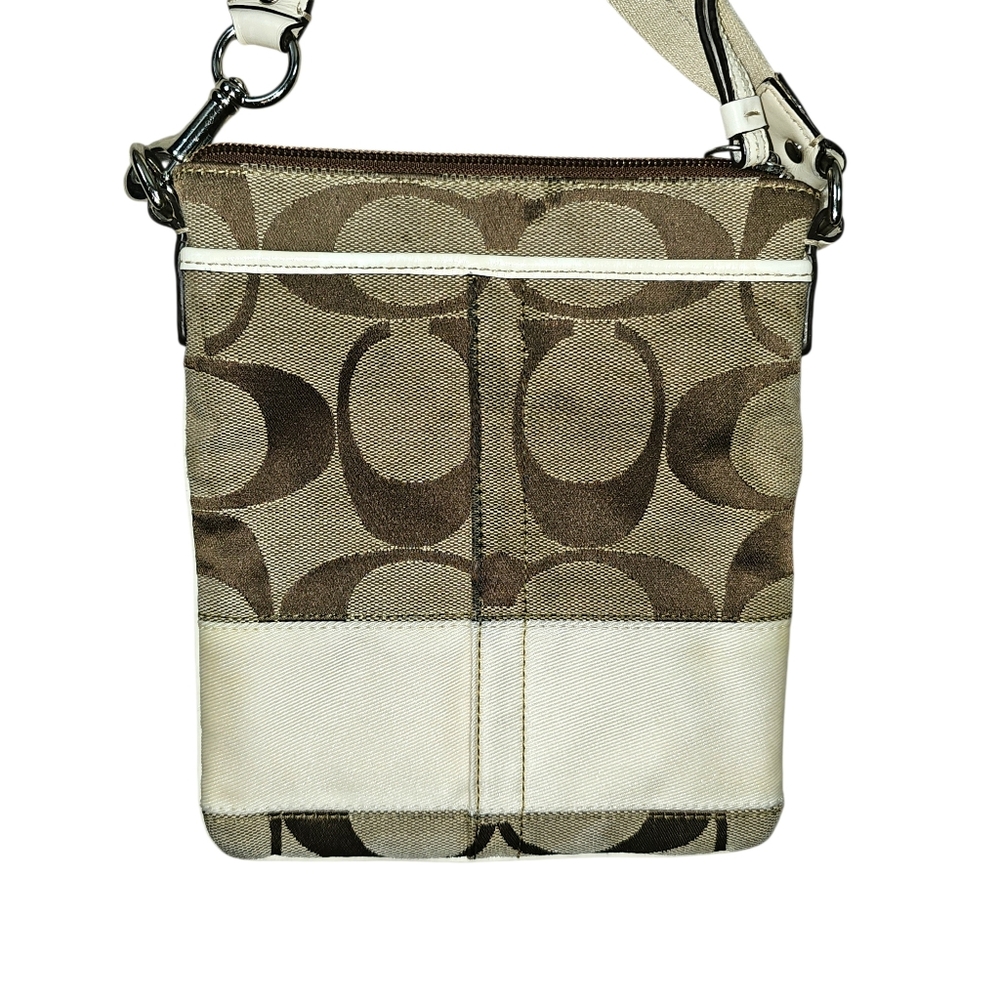 Coach Vintage Signature Canvas and Leather Pouchette Crossbody - Picture 7 of 8